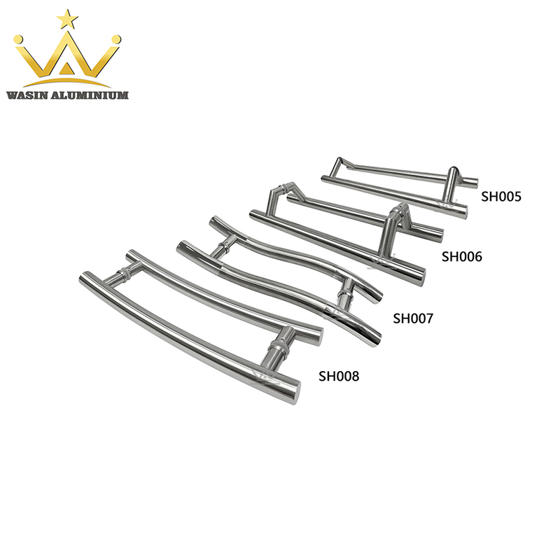 Hot Sale Wooden Door Push Pull Handle Custom Size Stainless Steel Office Building Glass Doors Handles