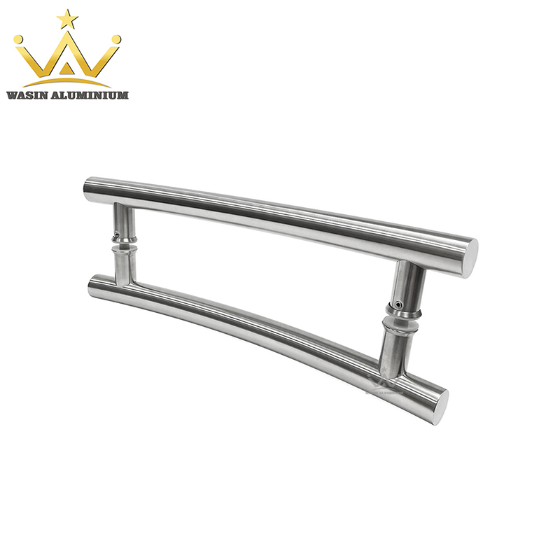 S Style Tubular Design Stainless Steel Bathroom Glass Front Door Pull Handle Use For Office Building At The Same